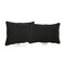Contemporary Home Living Set of 2 Black Solid Rectangular Outdoor Throw Pillows 18.5"